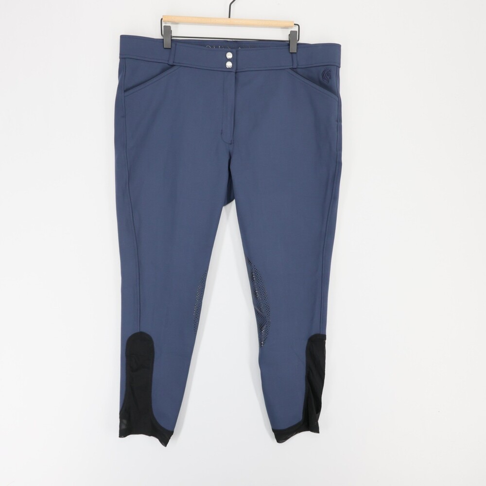 Equinavia Astrid Breeches Womens 40 Blue Silicone Knee Patch Riding Pants